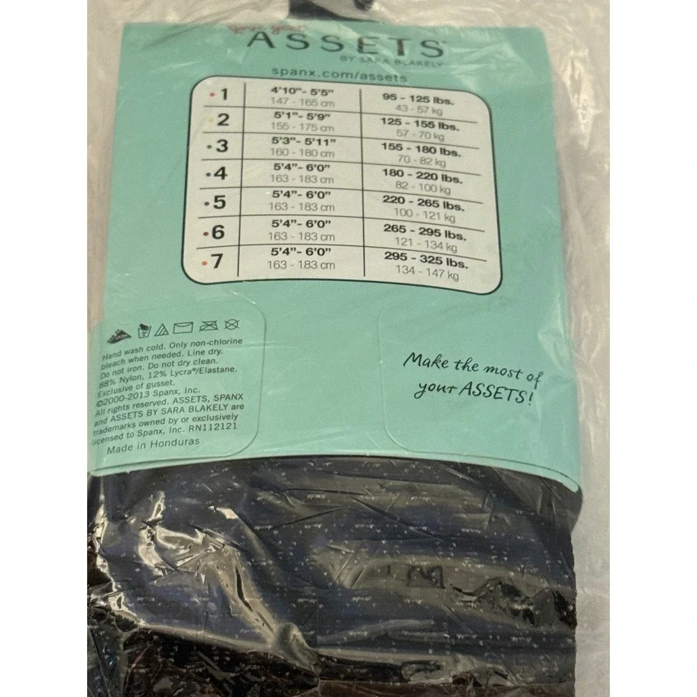Lot of 3 Assets by Sara Blakely Size 4 Shaping Tights Black NIP Spanx Mix